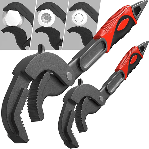 Self-Adjusting Pipe Wrench Set | 10" & 15" High-Torque Plumbing Tools