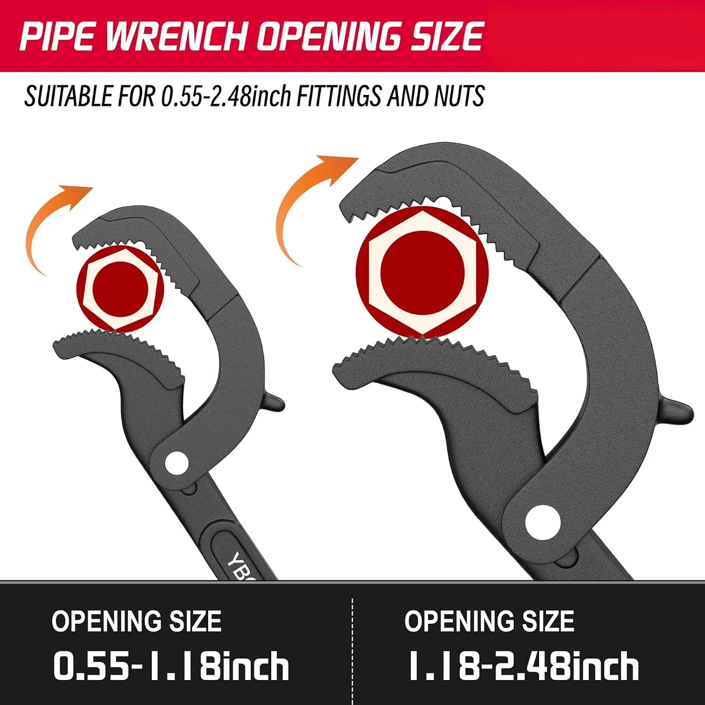 Self-Adjusting Pipe Wrench Set | 10