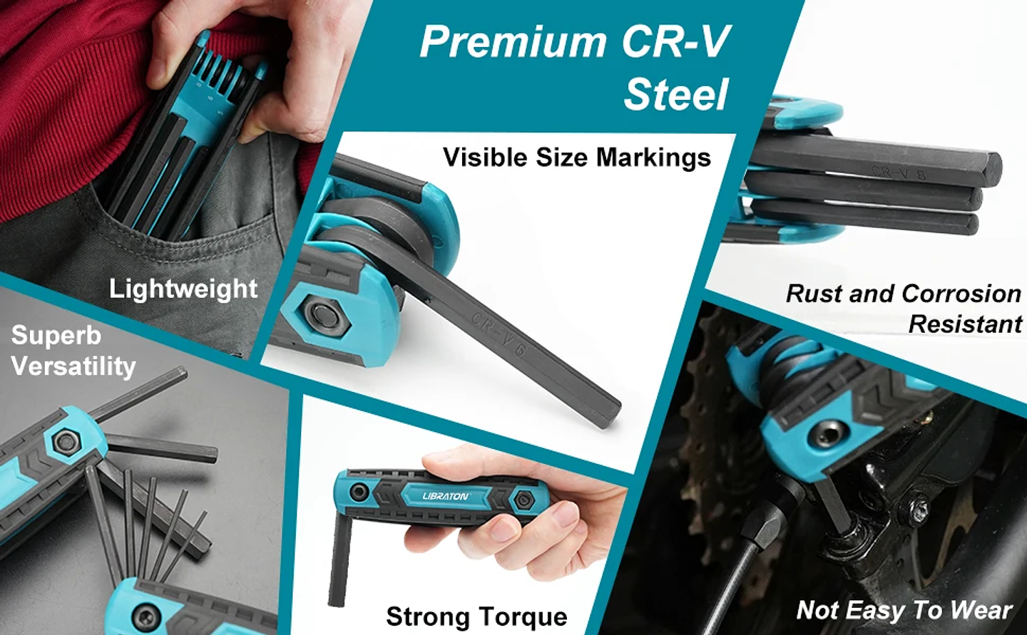 8-in-1 Folding Key Set | Portable Metric Hex & Tamper-Proof Torx 13