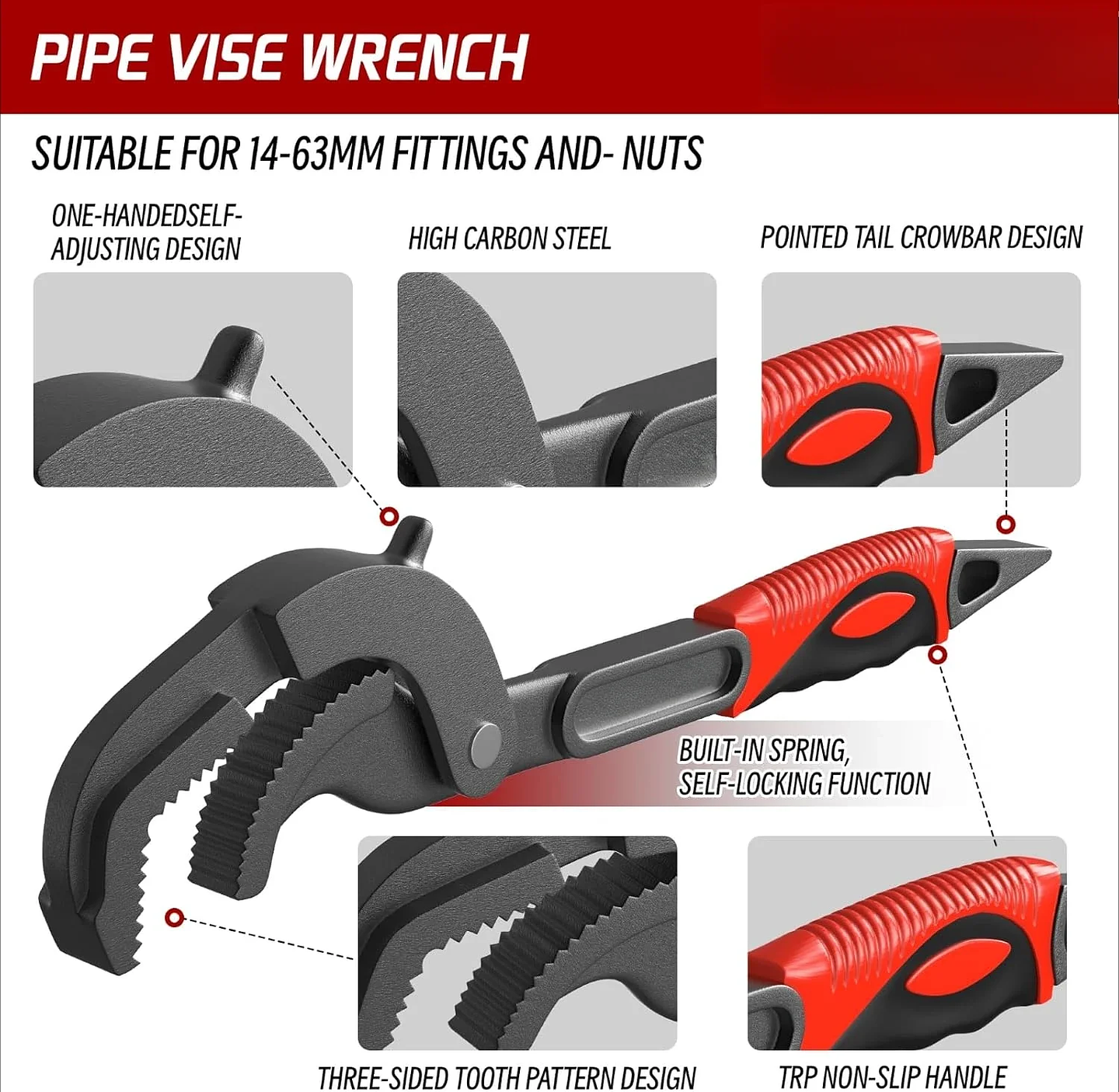 Self-Adjusting Pipe Wrench Set | 10