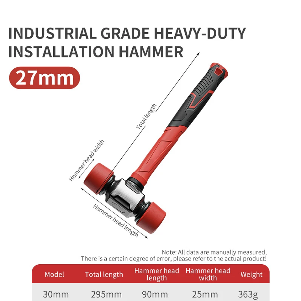 Solid Rubber Hammer | Non-Marring Tile Installation Mallet 6