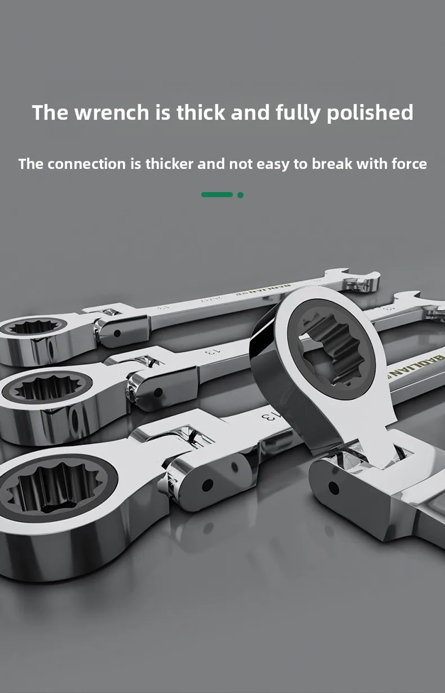 180° Flex-Head Ratchet Wrench | 72-Tooth CR-V Steel Gear | Professional Metric Combination Spanner 30