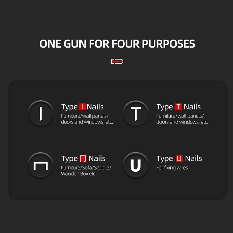 4-in-1 Heavy Duty Staple Gun Kit | Manual Nailer & 4000 Nails 14