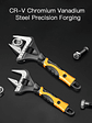 Wide-Opening Adjustable Wrench | Professional Cr-V High-Torque Spanner - thumbnail 12