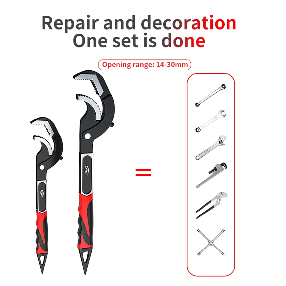 Self-Adjusting Pipe Wrench Set | 10