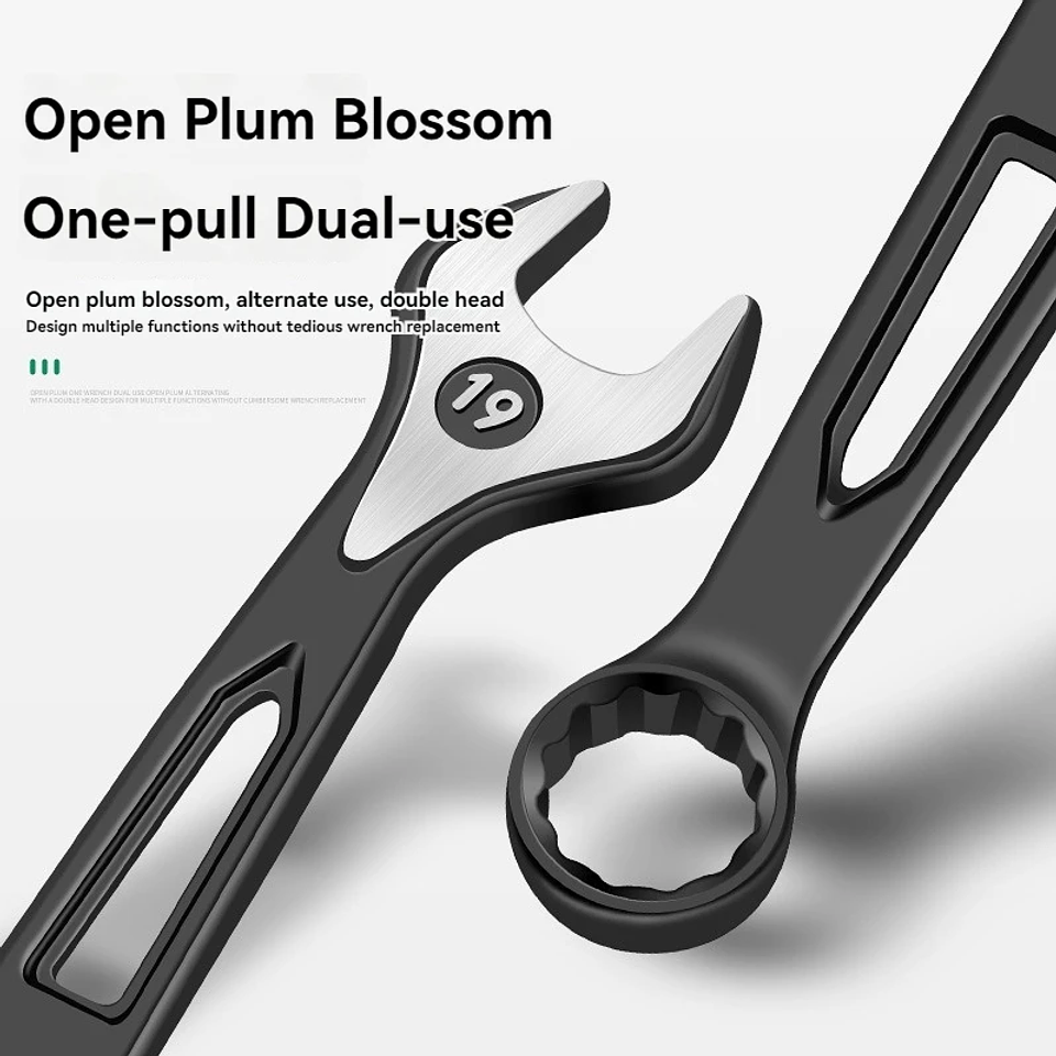 Industrial Combination Wrench | Cr-V Open-End & 12-Point Plum Spanner 3