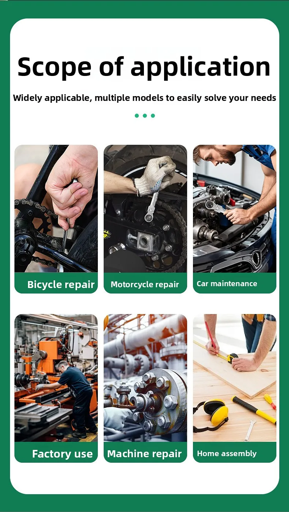 180° Flex-Head Ratchet Wrench | 72-Tooth CR-V Steel Gear | Professional Metric Combination Spanner 33