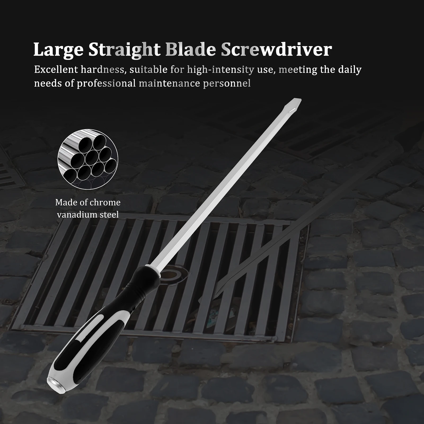 22-Inch Heavy Duty Demolition Screwdriver | Extended Cr-V Impact Tool 4