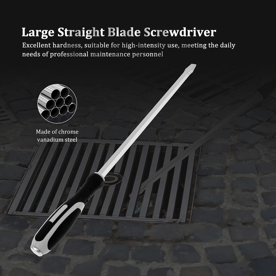 22-Inch Heavy Duty Demolition Screwdriver | Extended Cr-V Impact Tool 4