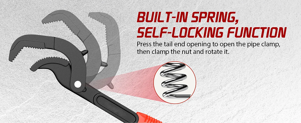Self-Adjusting Pipe Wrench Set | 10