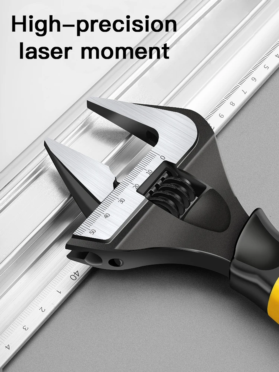 Wide-Opening Adjustable Wrench | Professional Cr-V High-Torque Spanner 16