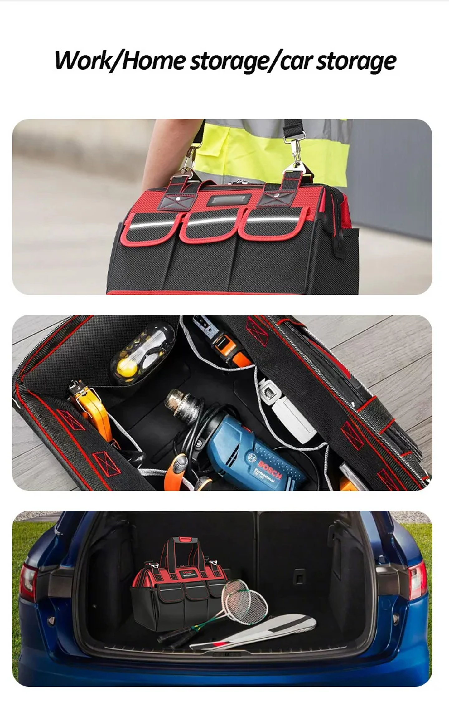 Heavy-Duty Tool Bag | Waterproof Multi-Pocket Organizer for Electricians & Mechanics 20