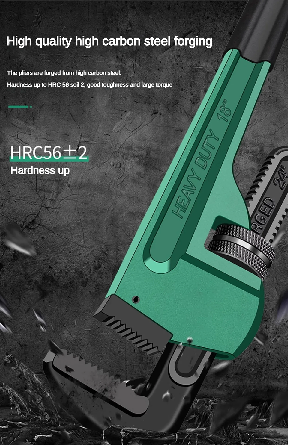 Heavy Duty Pipe Wrench | Industrial Plumbing Pliers 19