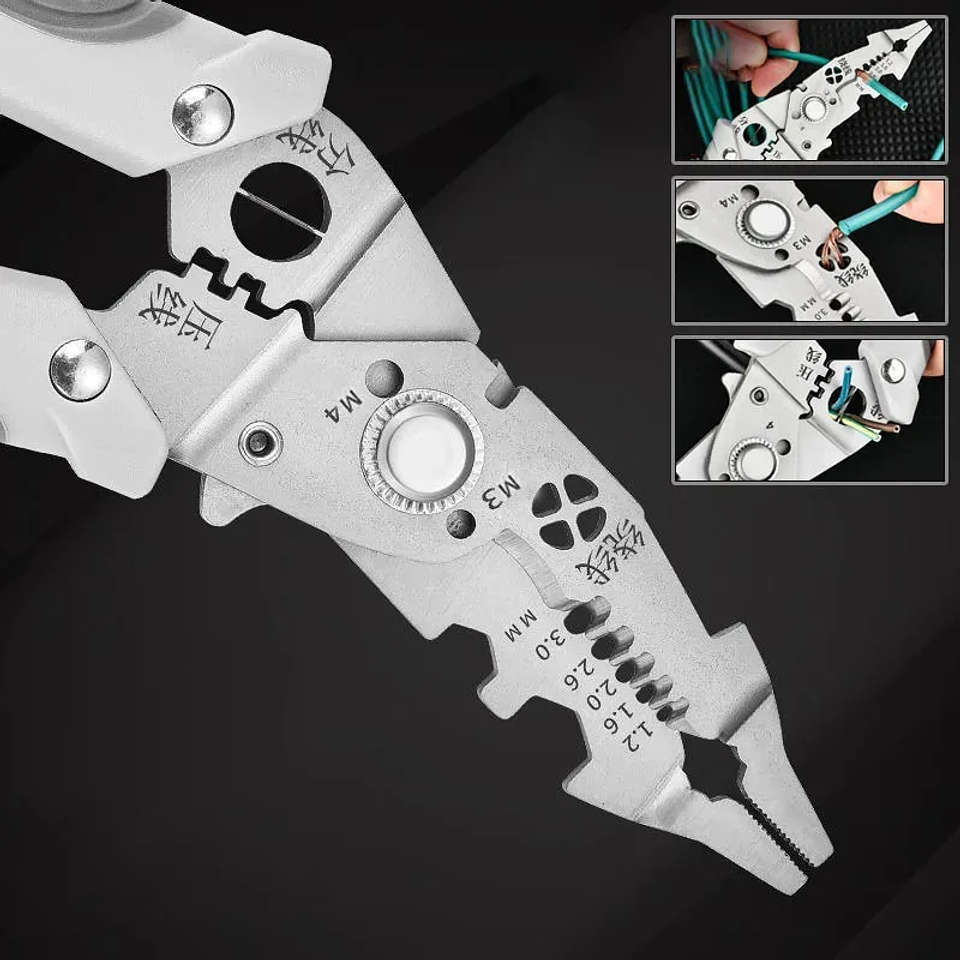 Professional Wire Stripper | Multifunctional Electrician Crimper & Cutter 13