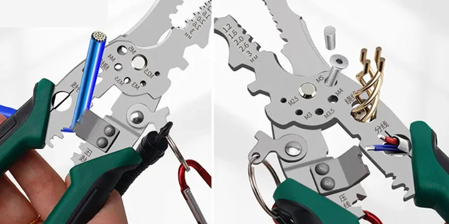 Professional Wire Stripper | Multifunctional Electrician Crimper & Cutter 15