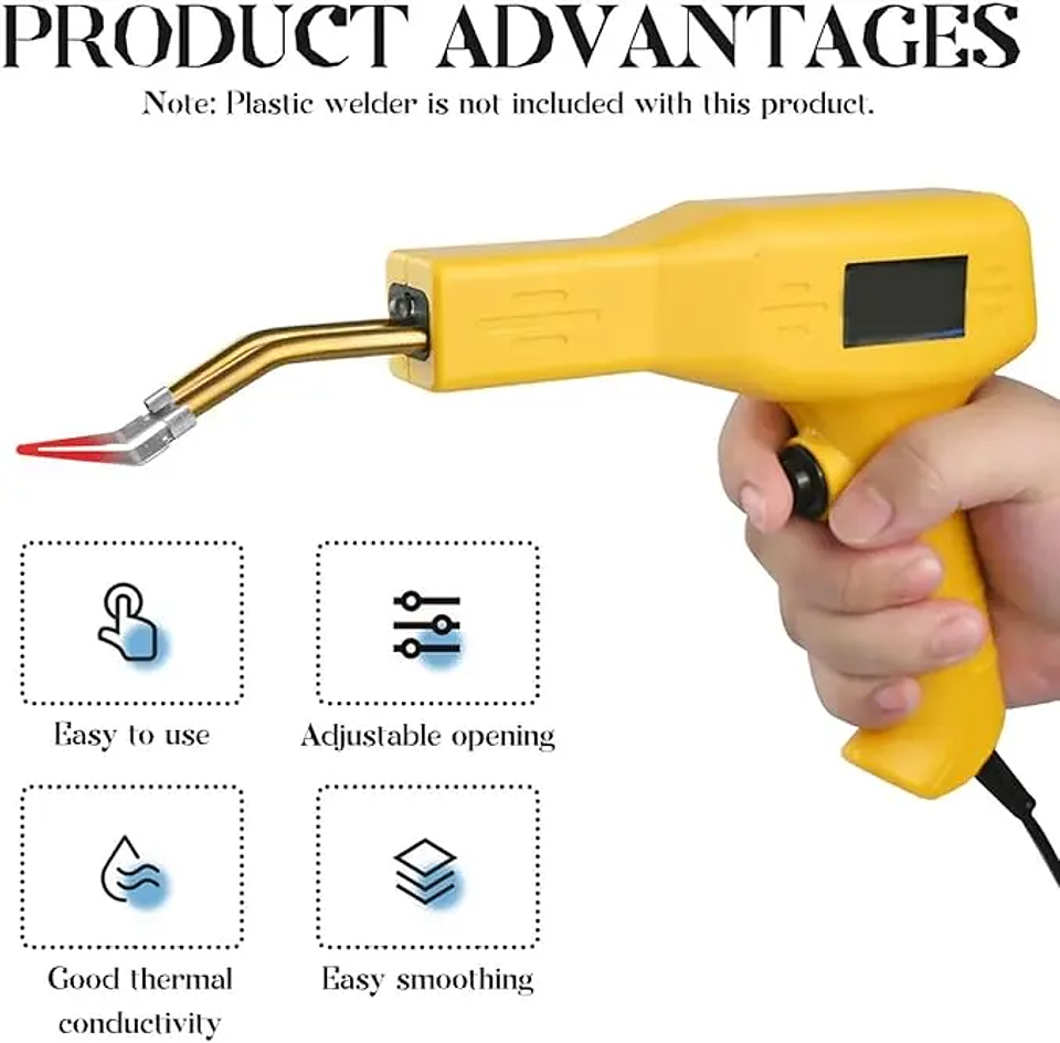 45-Degree Elbow Plastic Smoothing Tip | Adjustable Welding Repair Head for Soldering Irons 19