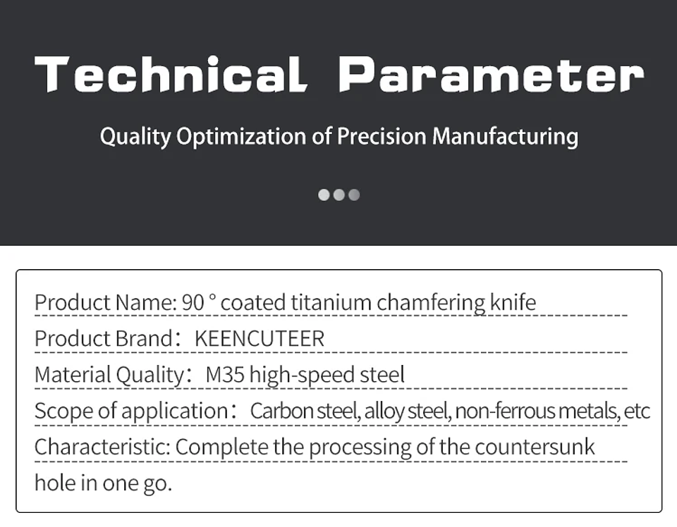 90° Titanium Countersink Drill Bit | M35 HSS Chamfering Tool 11