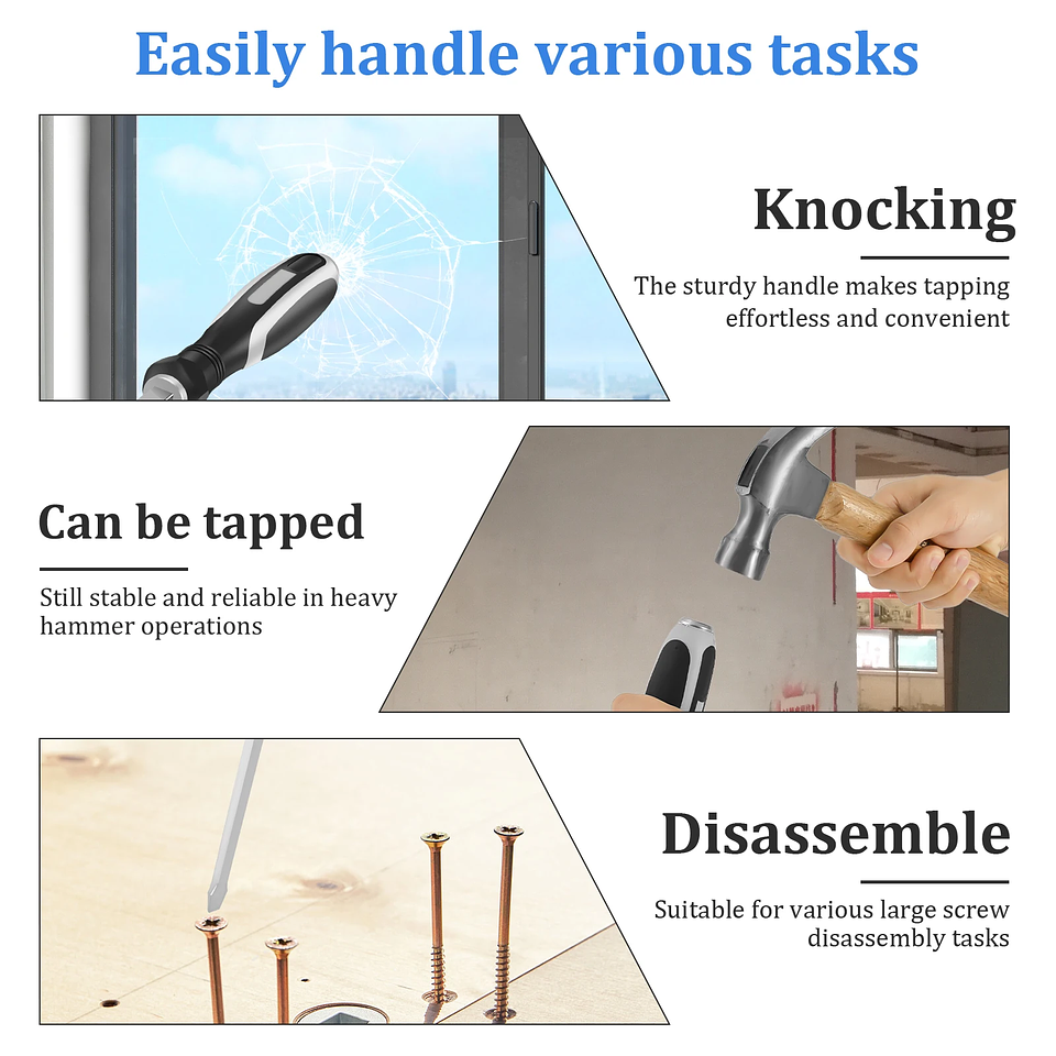 22-Inch Heavy Duty Demolition Screwdriver | Extended Cr-V Impact Tool 9