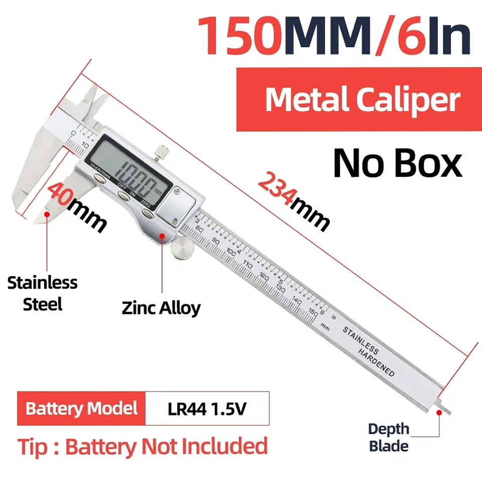 Professional Digital Caliper Set | 0-150mm Stainless Steel Electronic Micrometer 9