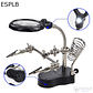 ESPLB 3-in-1 LED Helping Hands Soldering Station | 3.5X & 12X Desktop Magnifier - thumbnail 1
