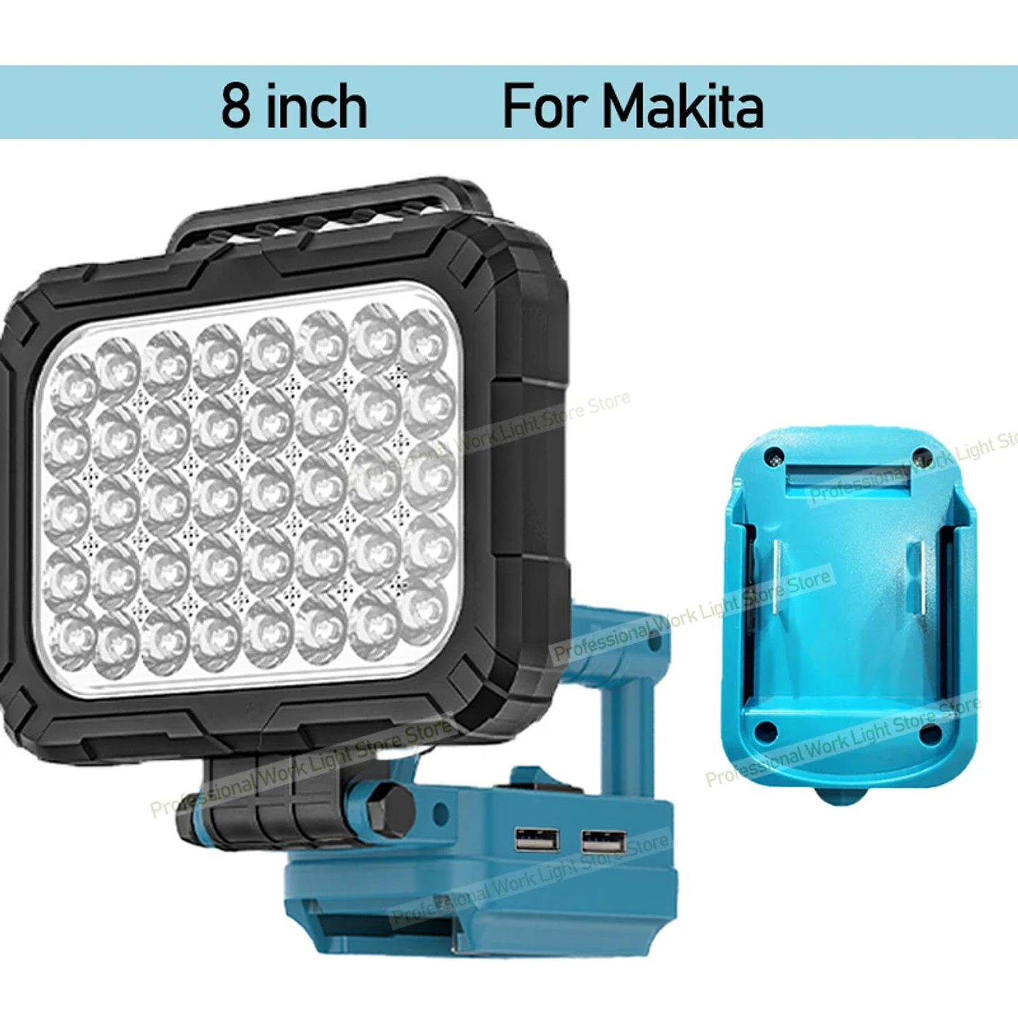 Cordless LED Work Light for Makita, DeWalt & Milwaukee 18V 7
