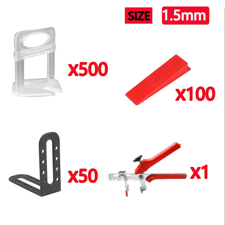Tile Leveling Clips | 1mm–3mm Pro Floor Spacer Bases 24