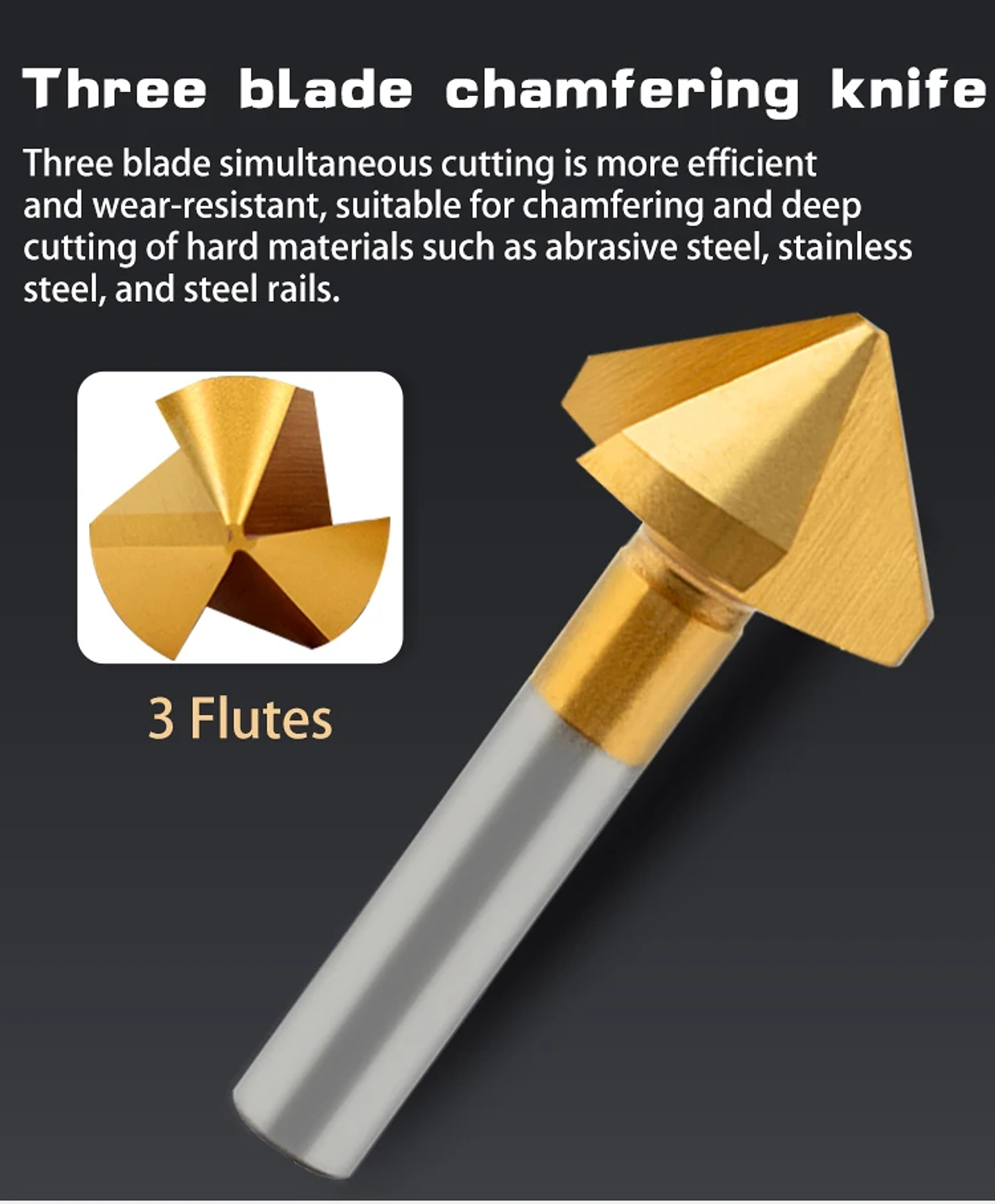 90° Titanium Countersink Drill Bit | M35 HSS Chamfering Tool 13