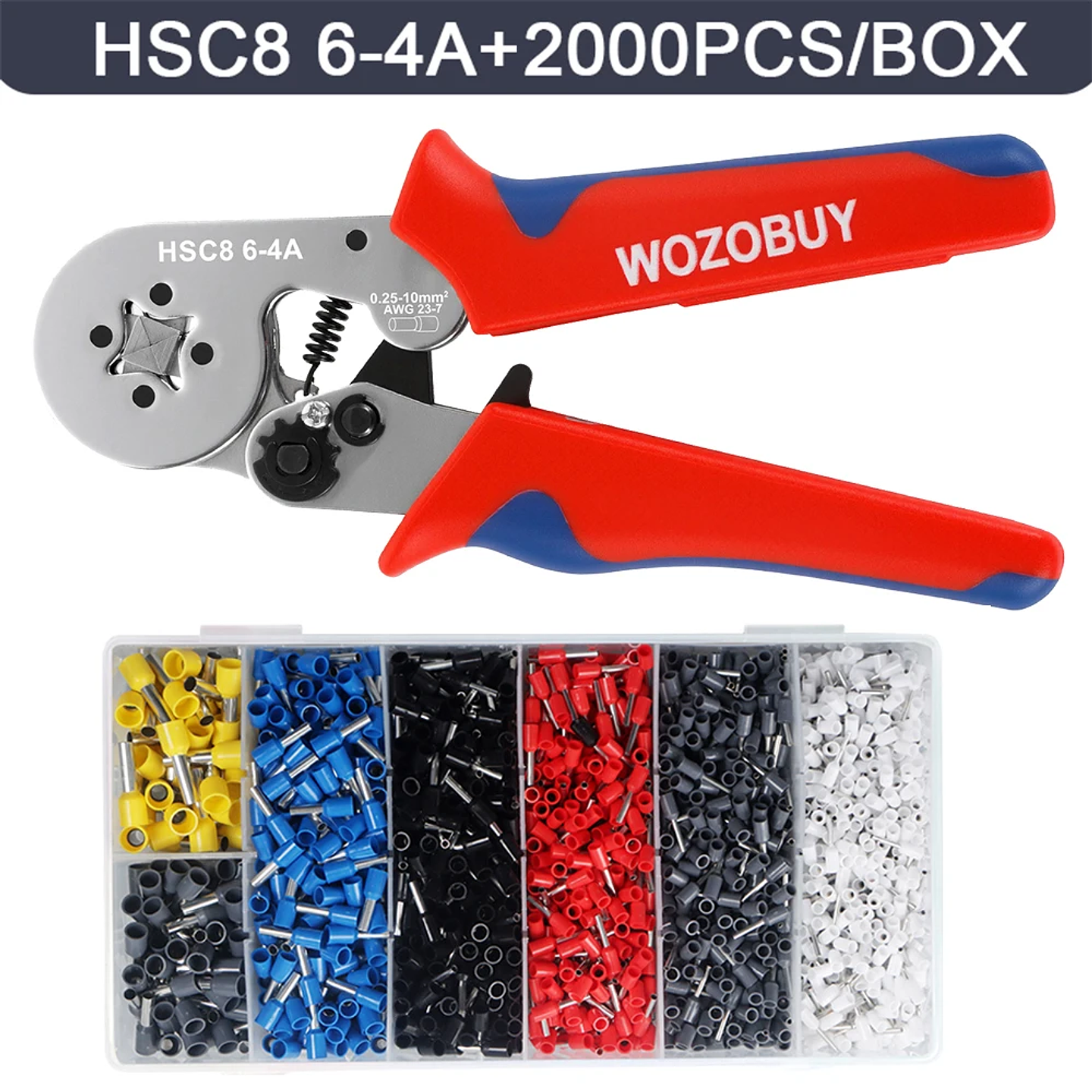 WOZOBUY Ferrule Crimping Tool | HSC8 6-4/6-6 Wire End Plier 14
