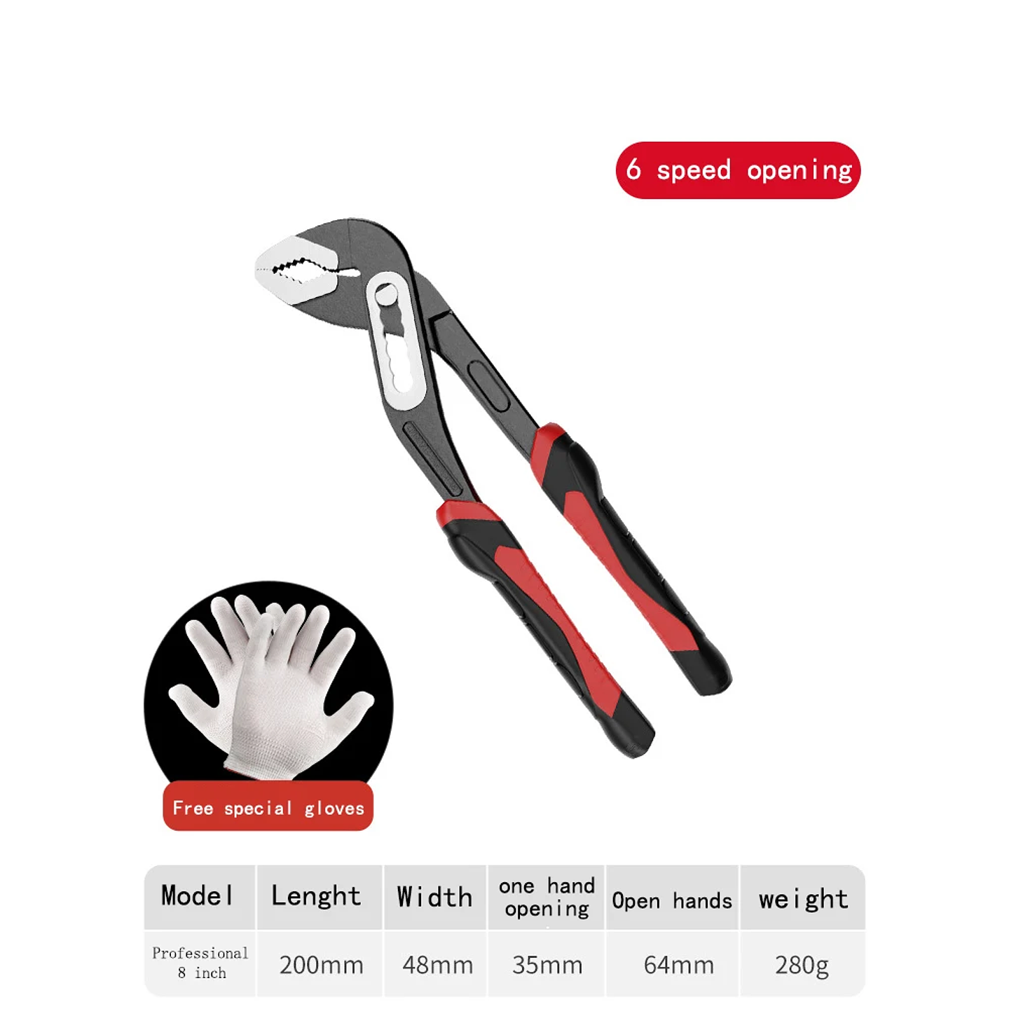 Universal Water Pump Pliers | Multi-Function Quick-Adjust Pipe Wrench 16