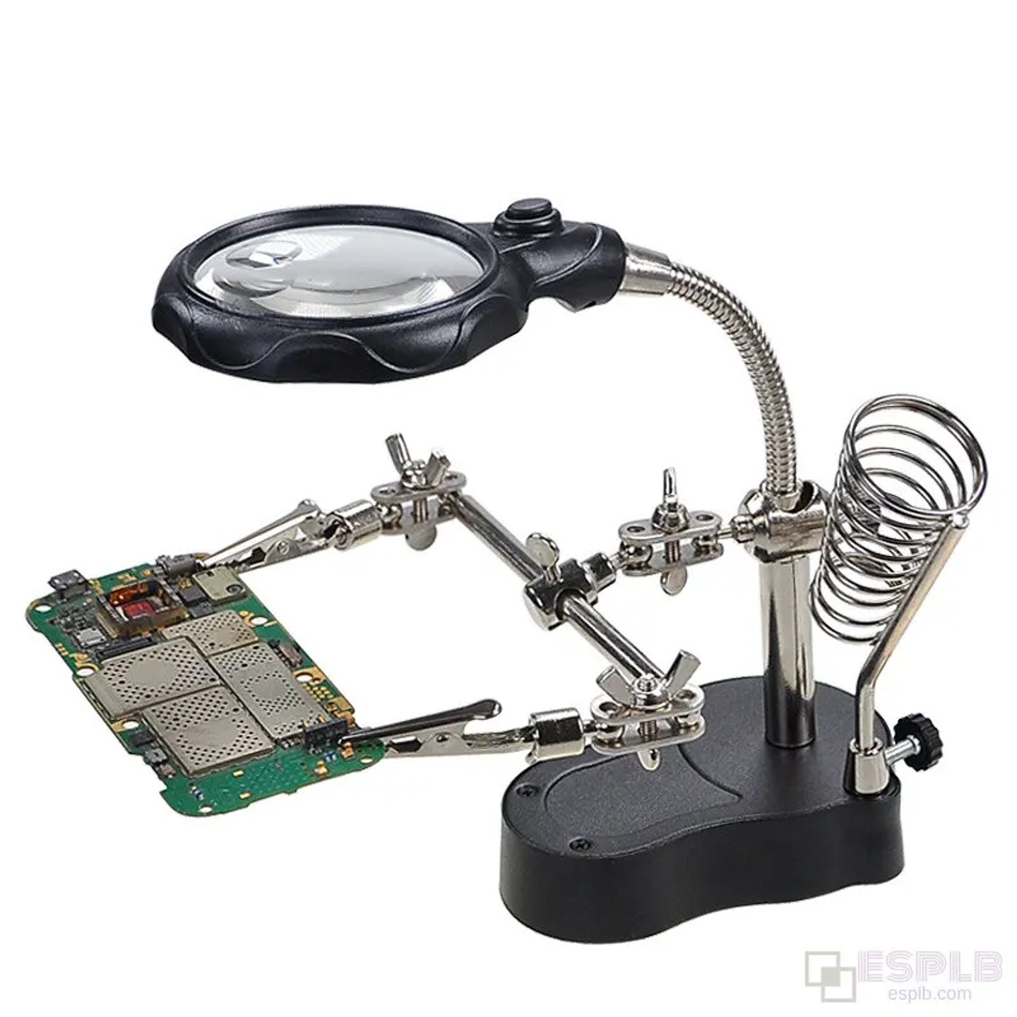 ESPLB 3-in-1 LED Helping Hands Soldering Station | 3.5X & 12X Desktop Magnifier 2