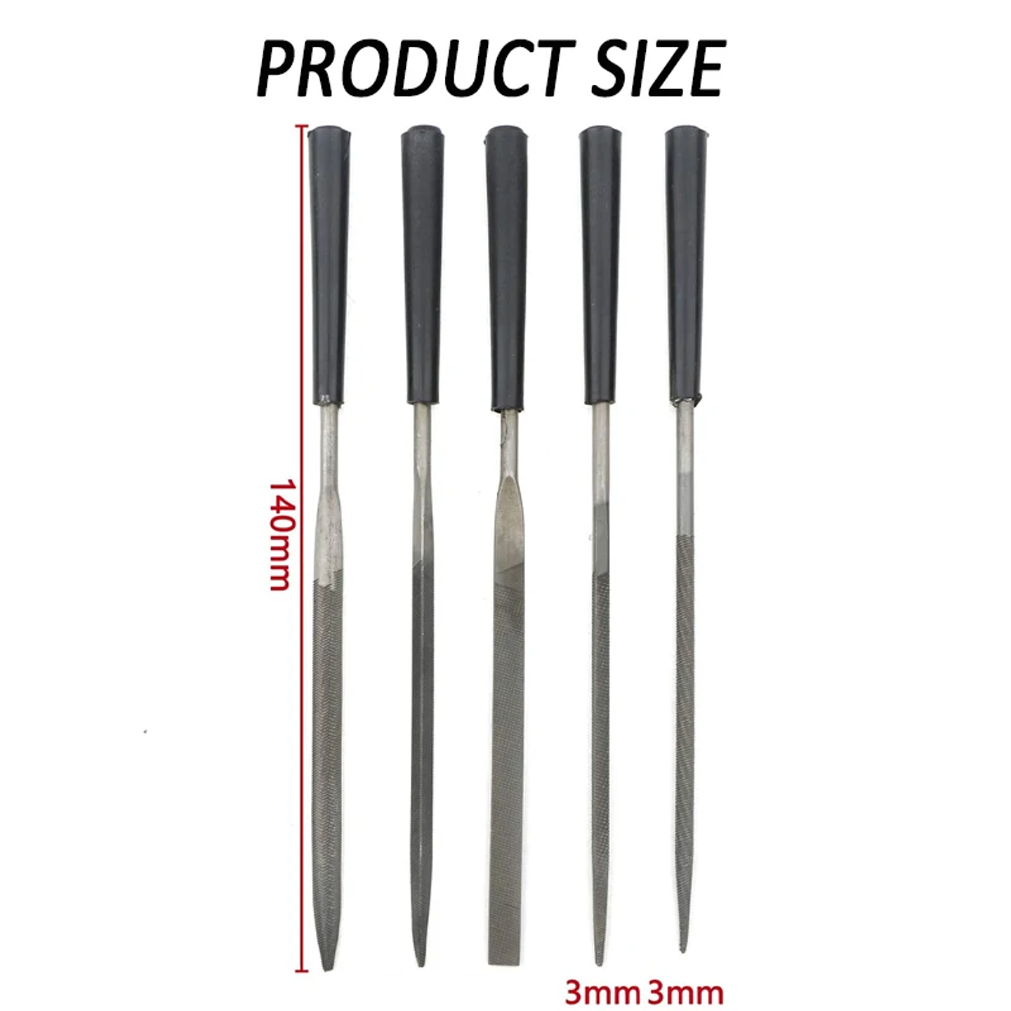 140mm Mini Needle File Set | Precision Wood & Metal Rasp Kit 5
