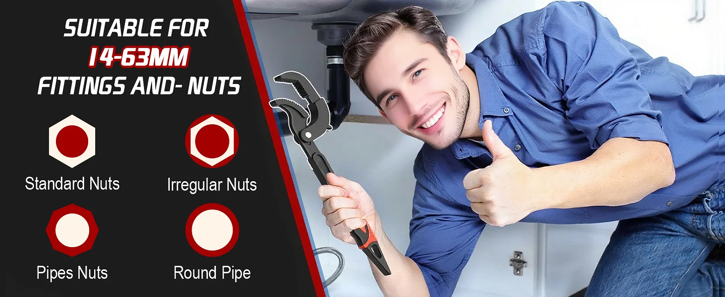 Self-Adjusting Pipe Wrench Set | 10