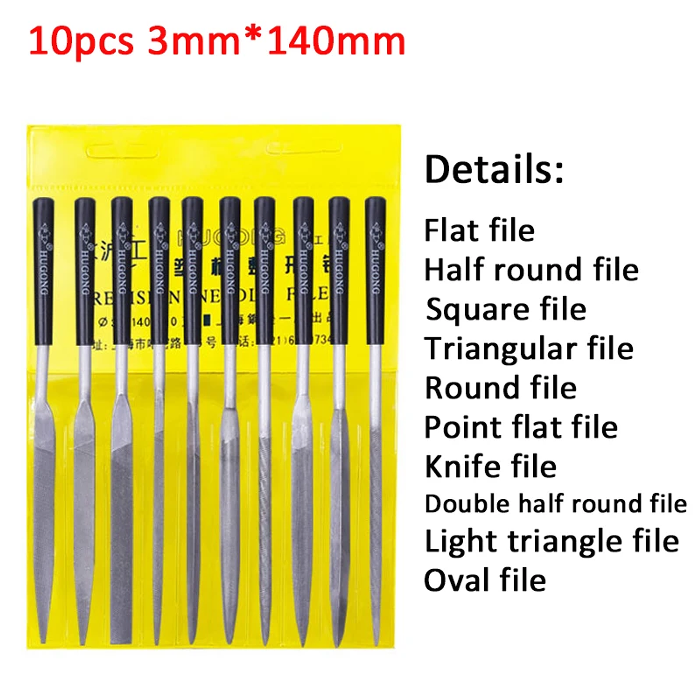 140mm Mini Needle File Set | Precision Wood & Metal Rasp Kit 7