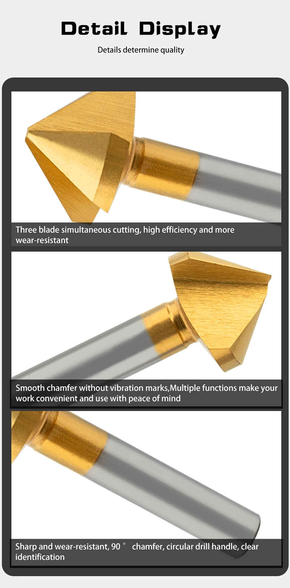 90° Titanium Countersink Drill Bit | M35 HSS Chamfering Tool 18