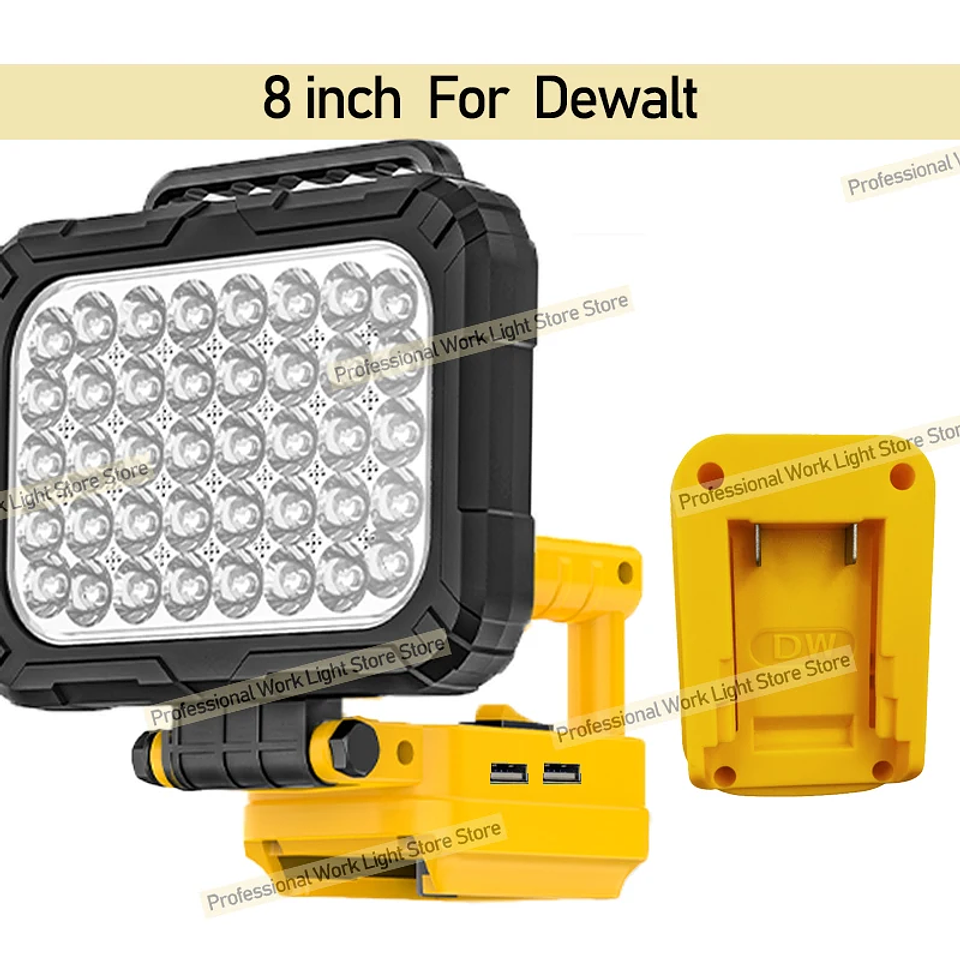 Cordless LED Work Light for Makita, DeWalt & Milwaukee 18V 11