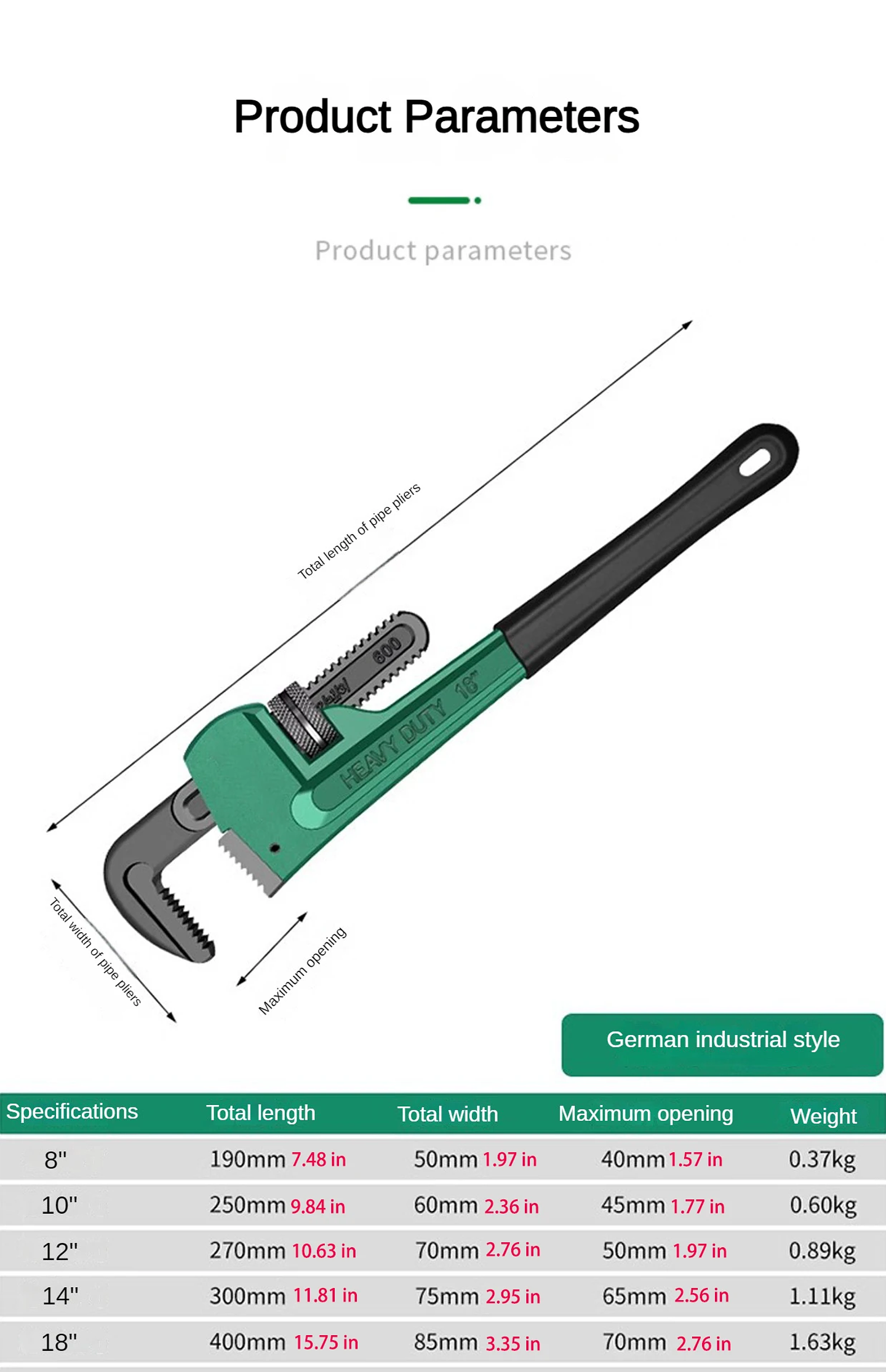 Heavy Duty Pipe Wrench | Industrial Plumbing Pliers 26