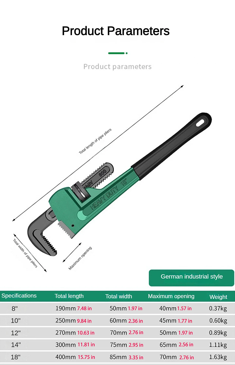 Heavy Duty Pipe Wrench | Industrial Plumbing Pliers 26