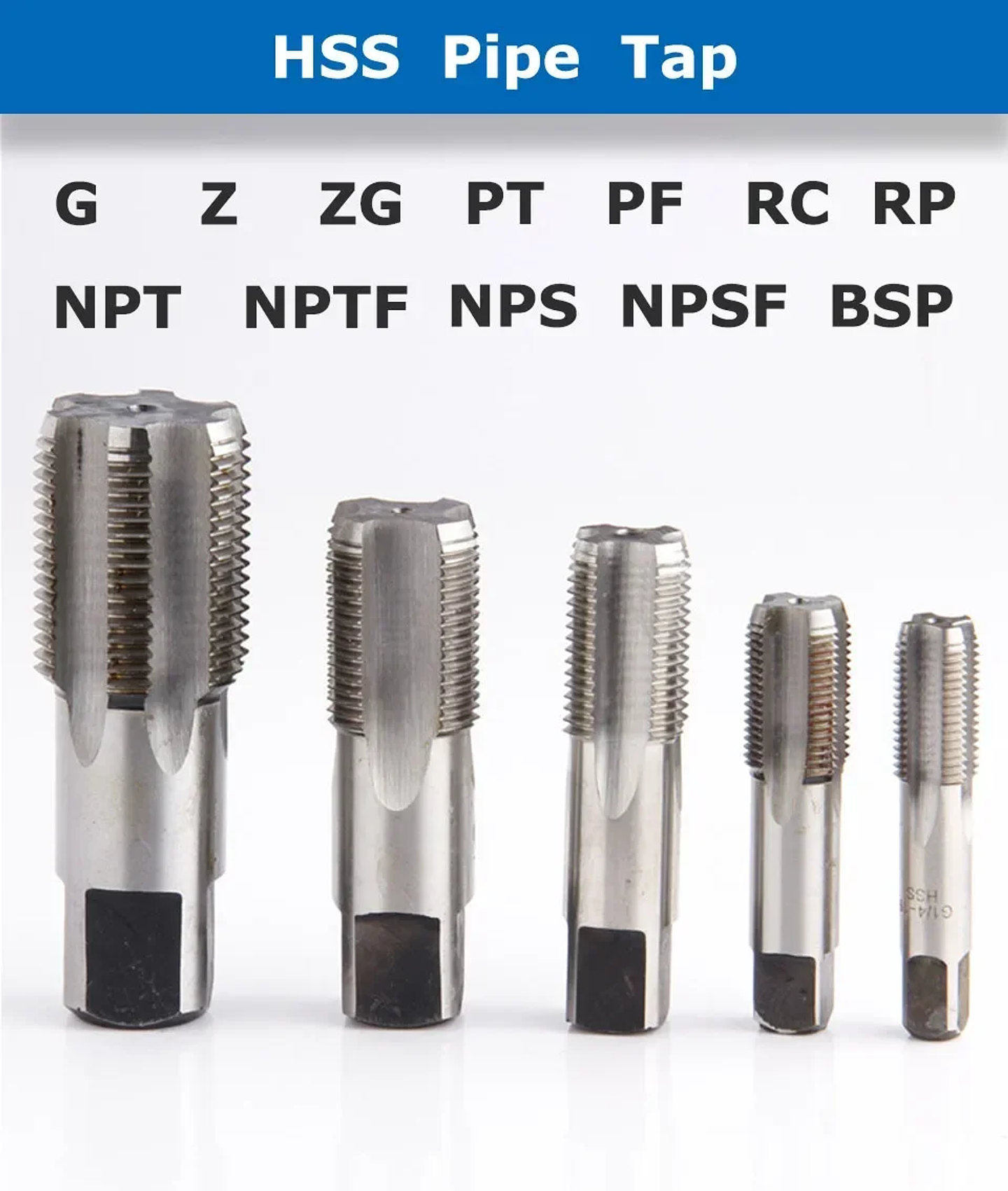 HSS Pipe Tap | Industrial 6542 High-Speed Steel Internal Threading Tool 7