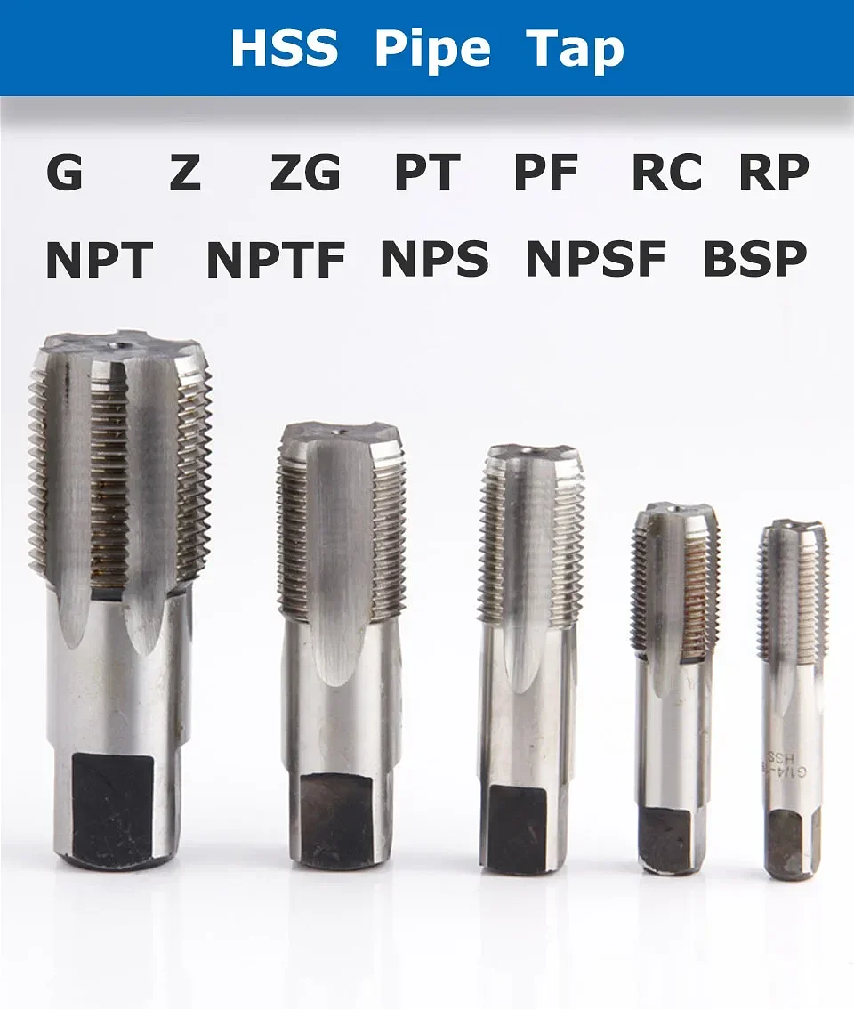 HSS Pipe Tap | Industrial 6542 High-Speed Steel Internal Threading Tool 7