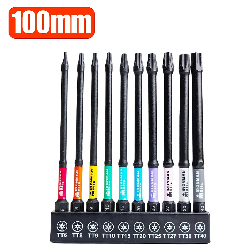 S2 Impact Shock Absorbent Torx Bit Set | High-Torque Magnetic Star Bits 12