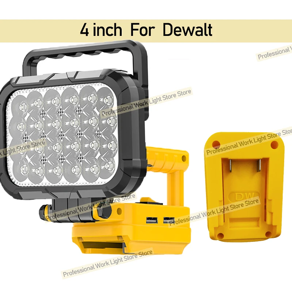 Cordless LED Work Light for Makita, DeWalt & Milwaukee 18V 13