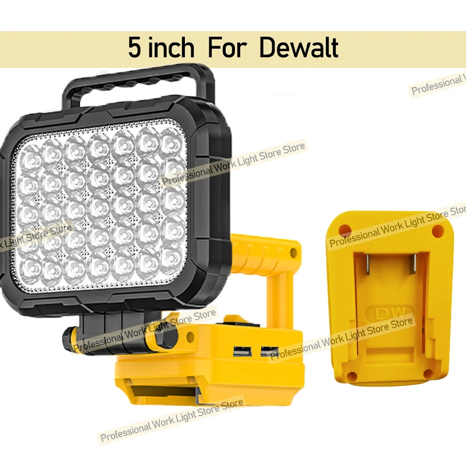 Cordless LED Work Light for Makita, DeWalt & Milwaukee 18V 14
