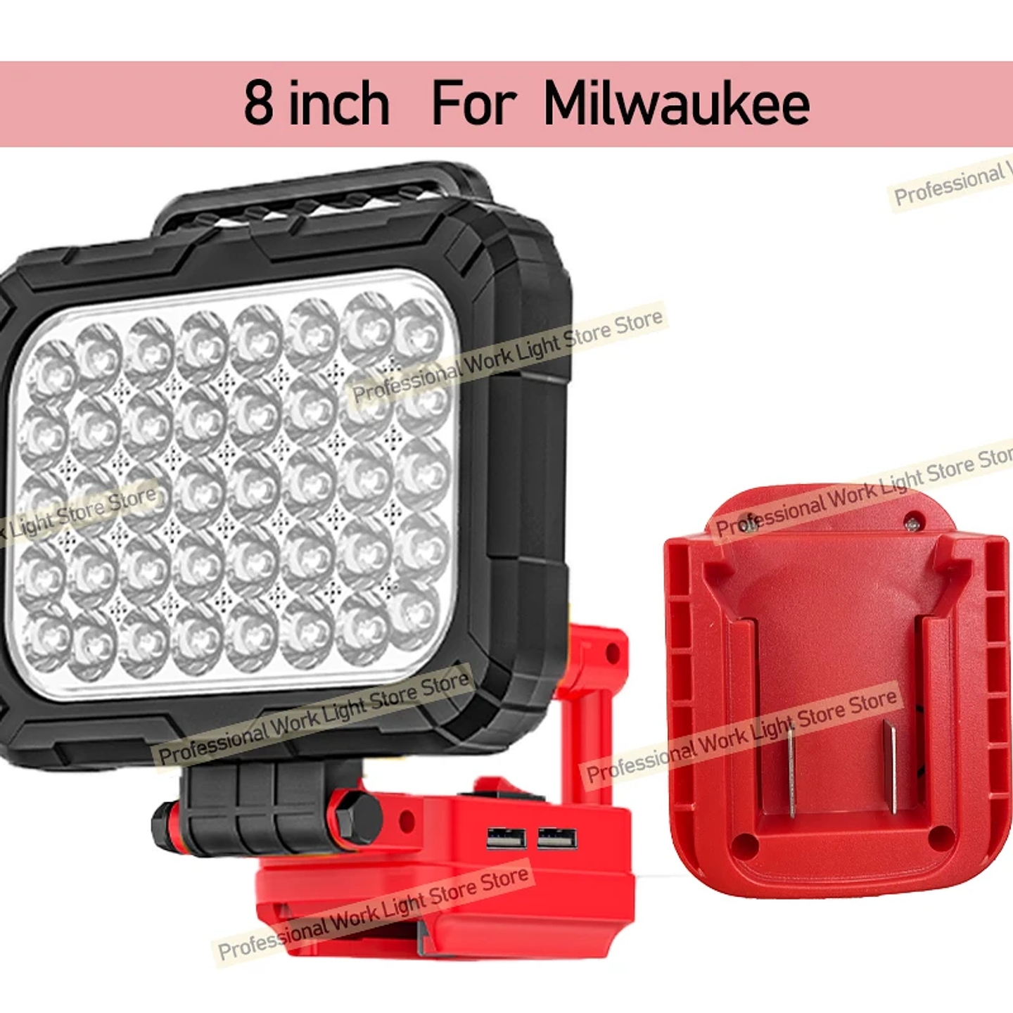 Cordless LED Work Light for Makita, DeWalt & Milwaukee 18V 15