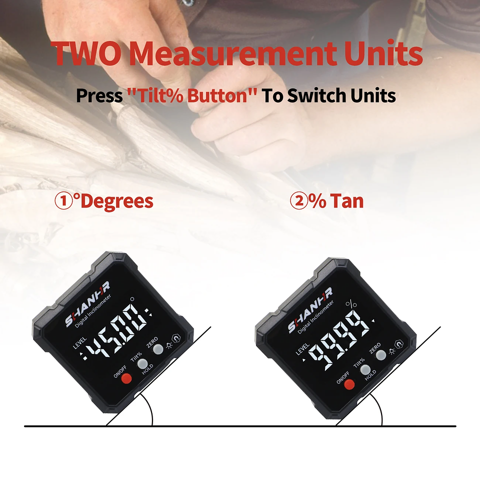 Digital Angle Gauge | Magnetic Inclinometer & Level Box 15