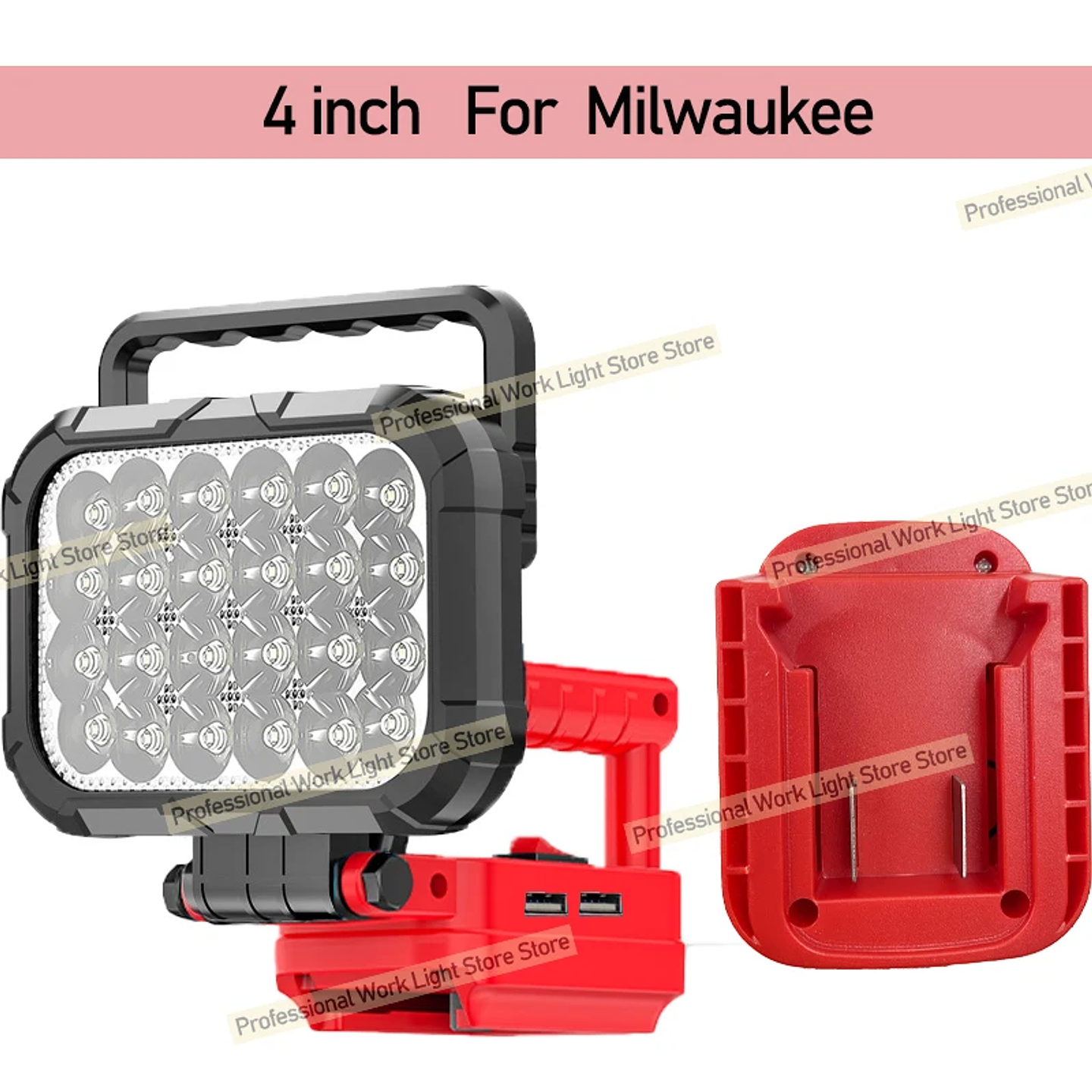 Cordless LED Work Light for Makita, DeWalt & Milwaukee 18V 16