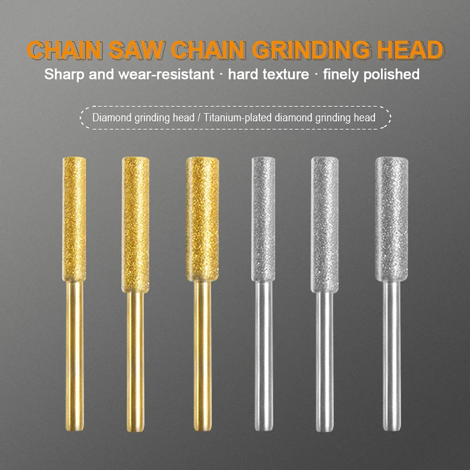Diamond Coated Cylindrical Burr Set | Precision Chainsaw Sharpener & Grinding Bits 9