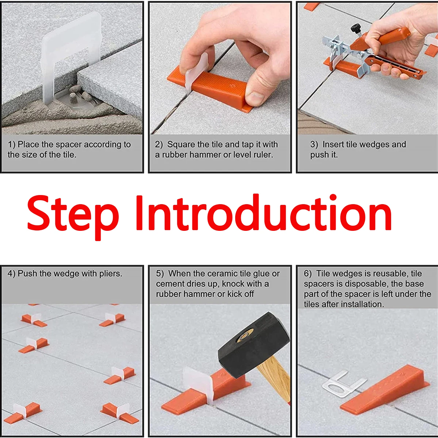 Tile Leveling Clips | 1mm–3mm Pro Floor Spacer Bases 38
