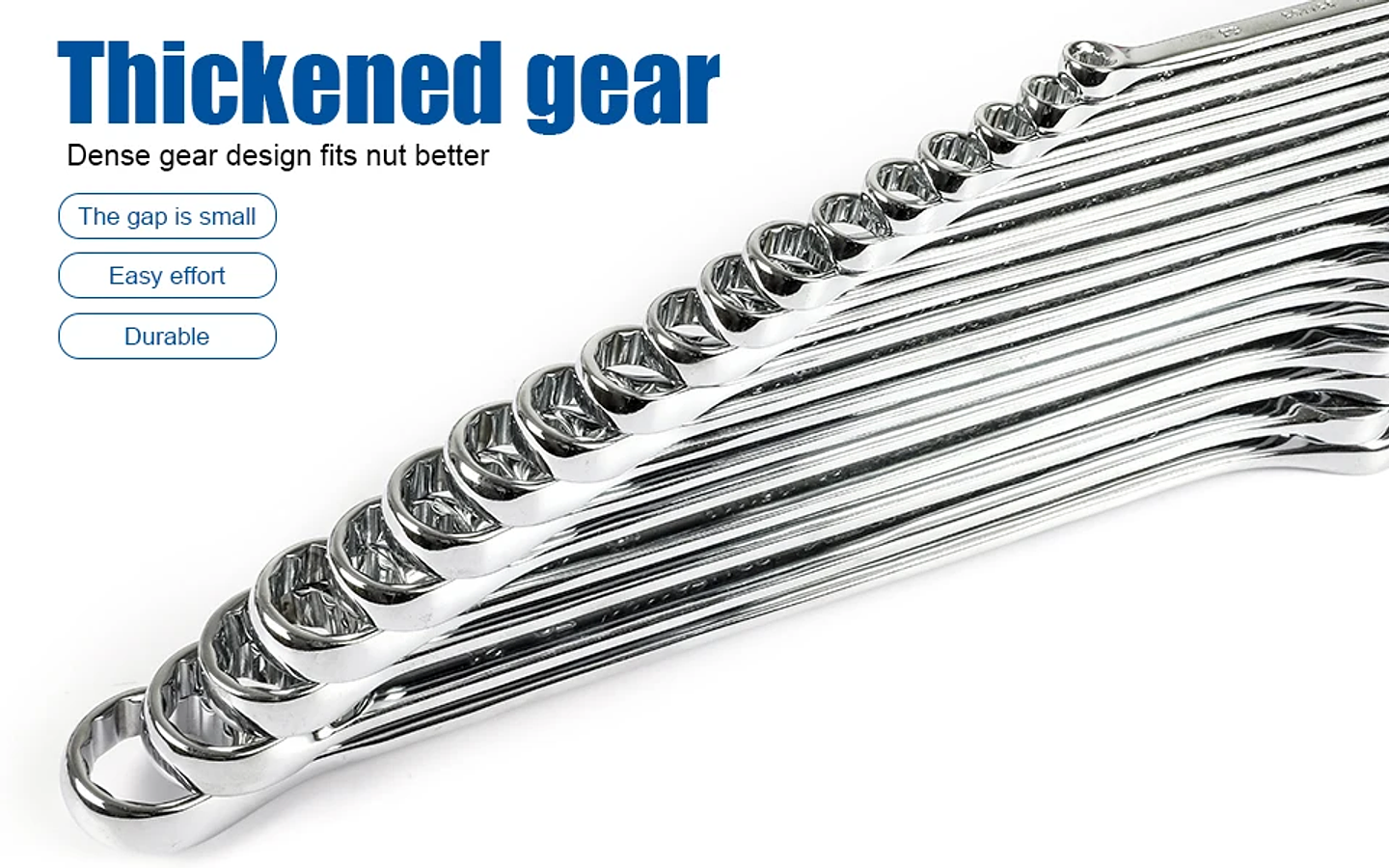 Cr-V Combination Wrench | High-Torque Long Pattern Spanner 9