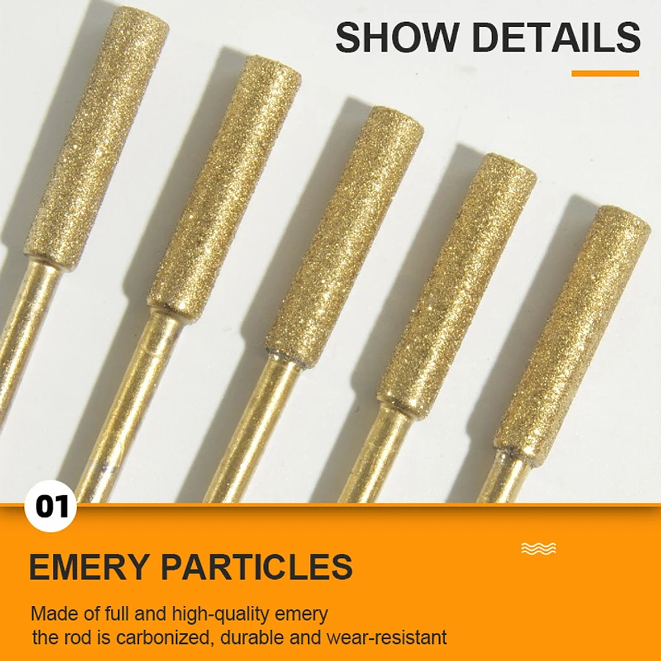 Diamond Coated Cylindrical Burr Set | Precision Chainsaw Sharpener & Grinding Bits 12