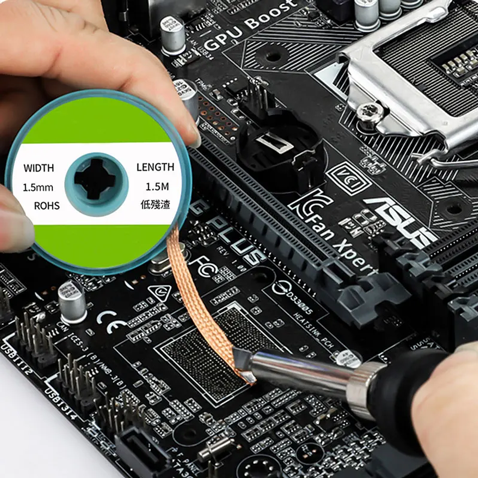 1.5m Pure Copper Desoldering Wick | Professional Solder Remover Braid 13